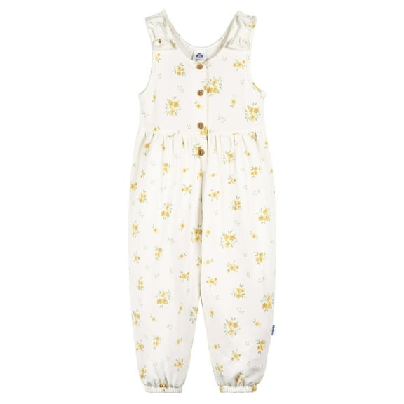 Gerber Toddler Girl Sleeveless Romper with Bows, Sizes 2T-5T