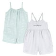 thumbnail image 1 of Gerber Toddler Girl Sleeveless Rompers, 2-Pack, Sizes 12 Months - 5T, 1 of 8
