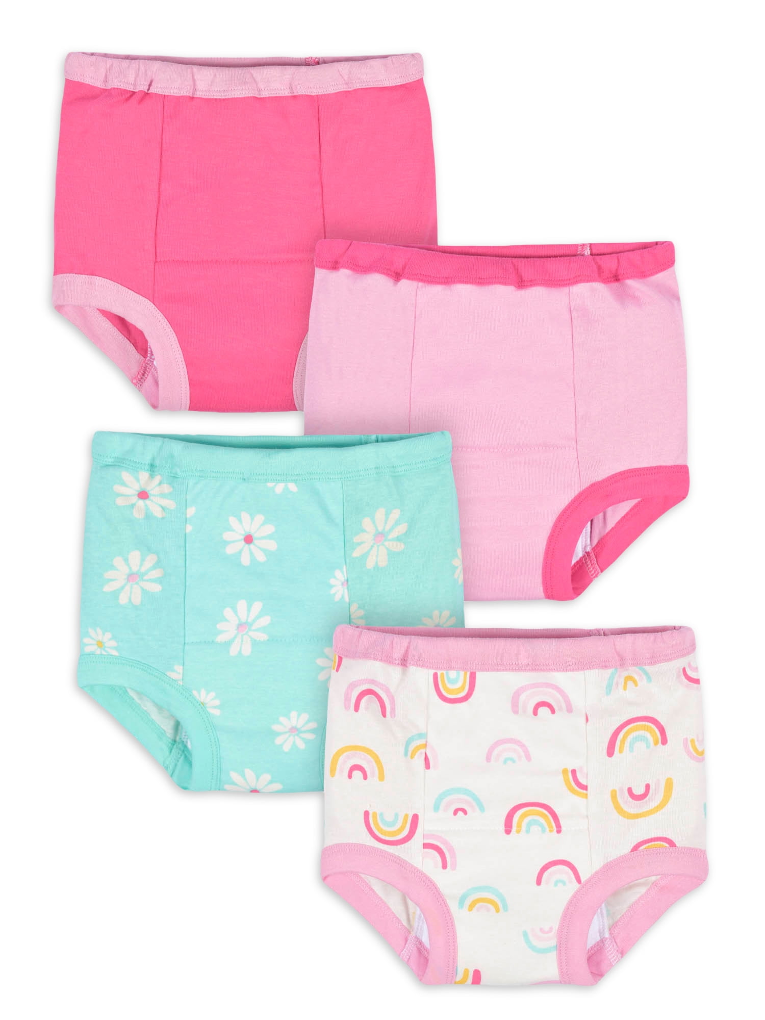 Potty Training Pants Girls 2T,3T,4T,Toddler Training Underwear For Baby  Girls 4 Pack White 2T