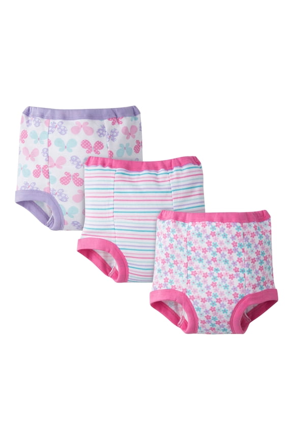 Toddler Girls Training Pants, 3-Pack