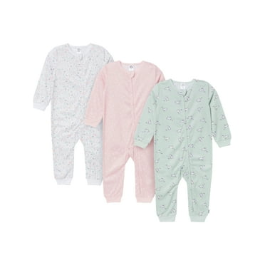 Gerber Toddler Neutral One-Piece Footless Sleepers, 3-Pack, Sizes 12 Months - 5T