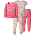 thumbnail image 1 of Gerber Toddler Neutral Snug Fit Cotton Pajamas, 4-Piece Set, Sizes 12 Months-5T, 1 of 8