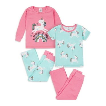 Gerber Toddler Neutral Snug Fit Cotton Pajamas, 4-Piece Set, Sizes 12 Months-5T