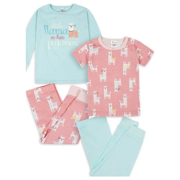 Gerber Toddler Neutral Snug Fit Cotton Pajamas, 4-Piece Set, Sizes 12 Months-5T