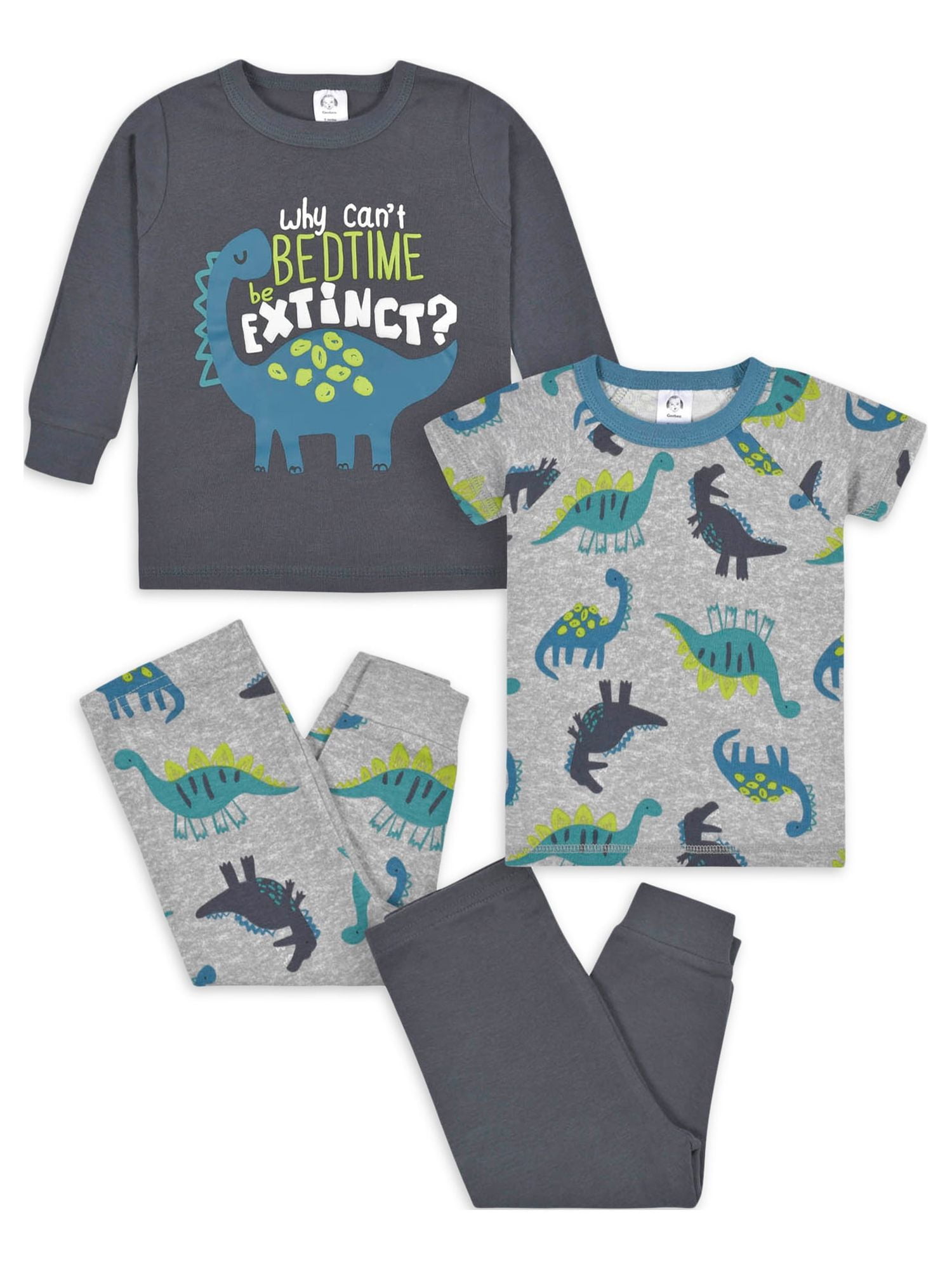 Gerber Baby & Toddler Boy Snug Fit Cotton Pajamas, 4pc Set (12M - 5T)