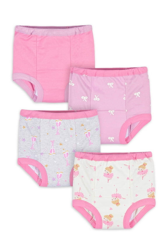 Toddler Neutral Training Pants, 4-Pack, Sizes 2T-3T