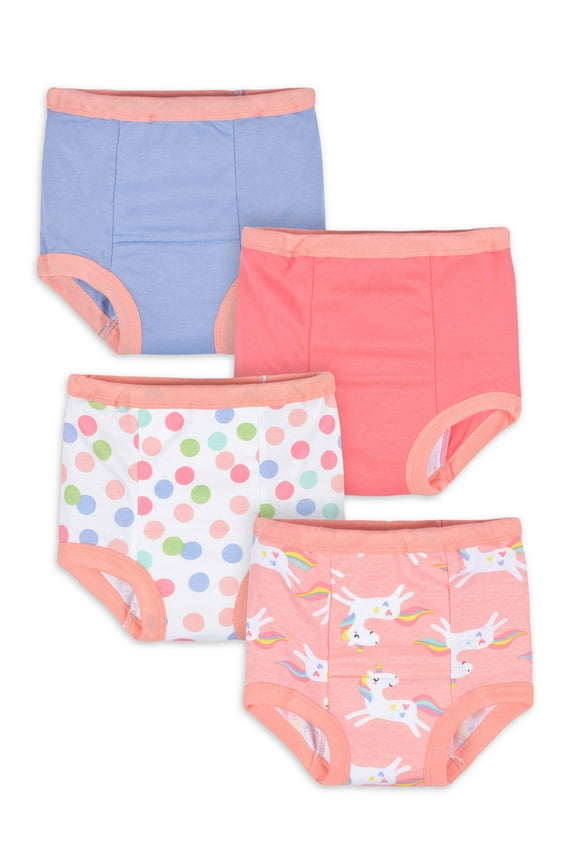 Toddler Neutral Training Pants, 4-Pack, Sizes 2T-3T