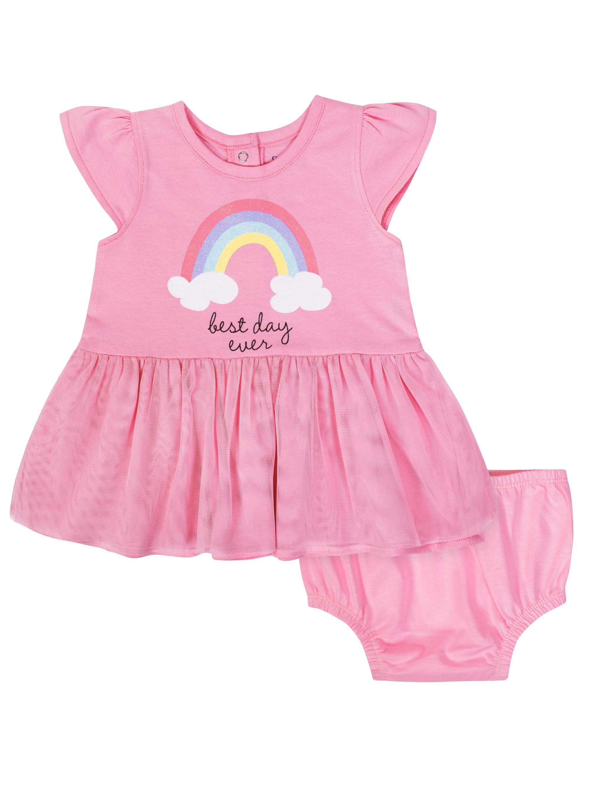 Gerber Tulle Dress & Diaper Cover Outfit Set, 2pc (Baby Girls