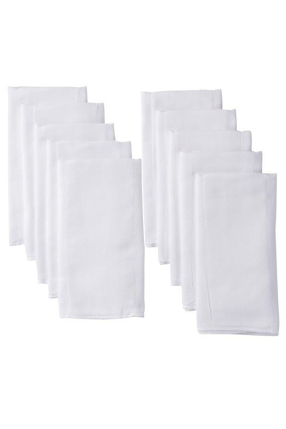 Unisex Baby Boys Girls Birdseye Prefold Cloth Diapers Multipack White 3-Ply 10 Pack