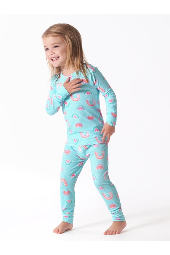 Unisex Baby Toddler Buttery Soft 2-Piece Snug Fit Pajamas with Viscose Made from Eucalyptus, Sizes 12M-4T