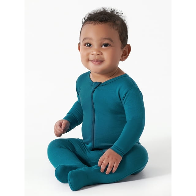 Gerber Unisex Baby Toddler Buttery Soft Footed Pajama 2Way Zipper with