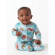 Gerber Unisex Baby Toddler Buttery Soft Footed Pajama 2-Way Zipper with Viscose Made from Eucalyptus, Sizes 0/3M - 4T