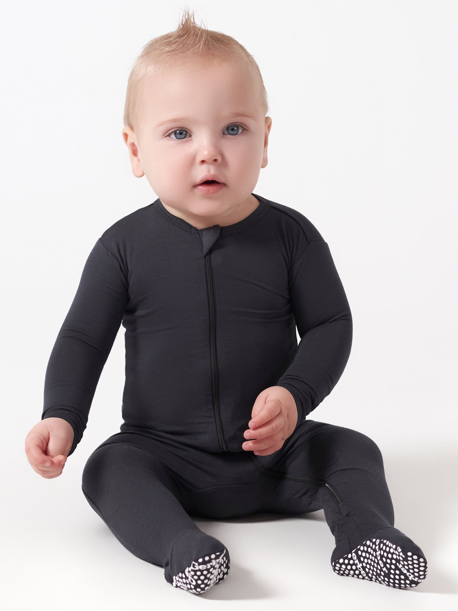 Gerber Unisex Baby Toddler Buttery Soft Footed Pajama 2Way Zipper with
