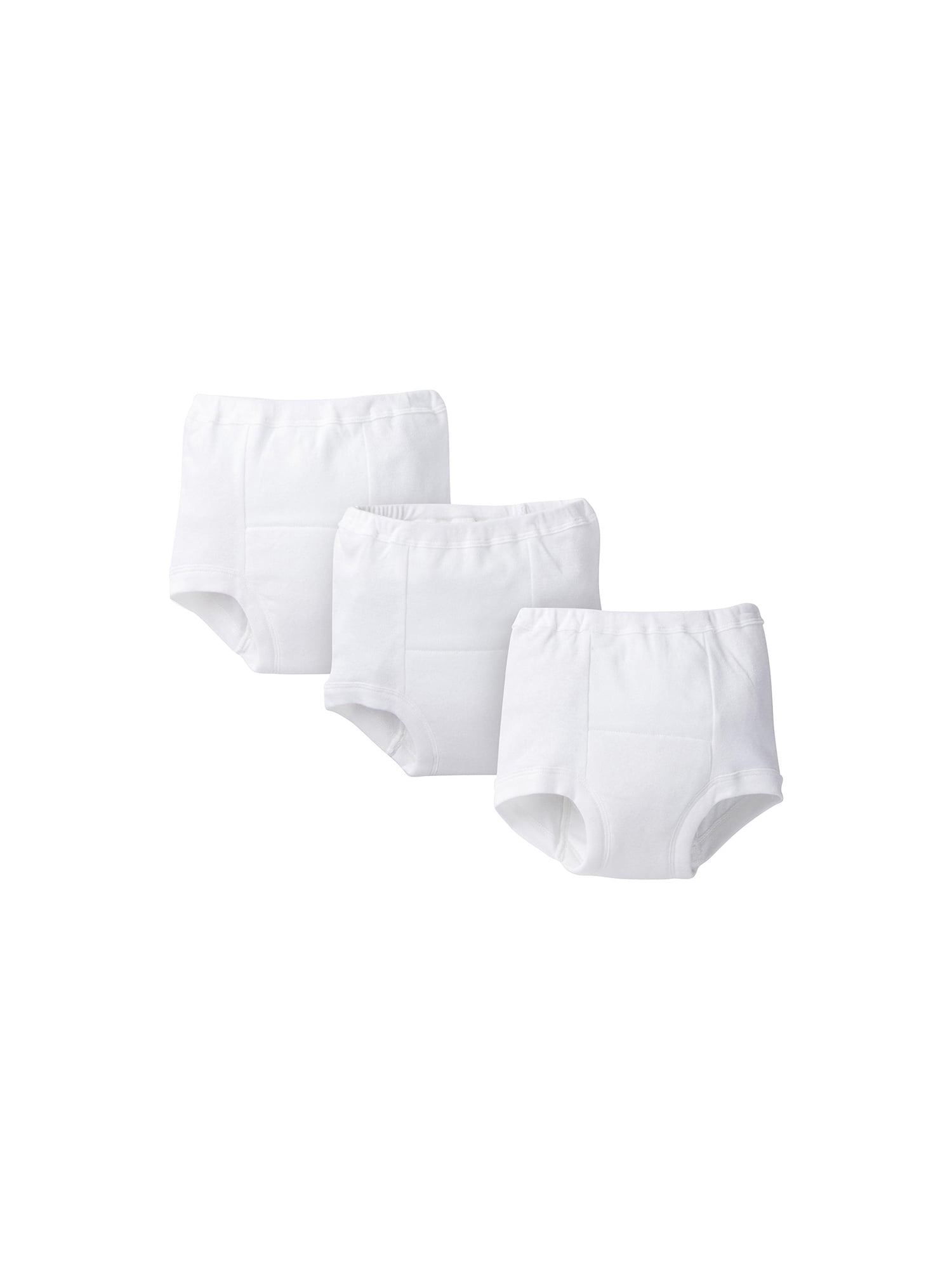 Gerber Unisex Toddler Boys and Toddler Girls Organic Cotton Reusable White Training Pants, 3-Pack