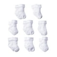 thumbnail image 1 of Gerber Wiggle Proof Jersey Cuffed Bootie Socks, 8pk (Unisex), 1 of 10