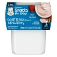 Gerber Yogurt Blends Stage 3 Baby Snacks Strawberry, 4 oz Tubs (Pack of