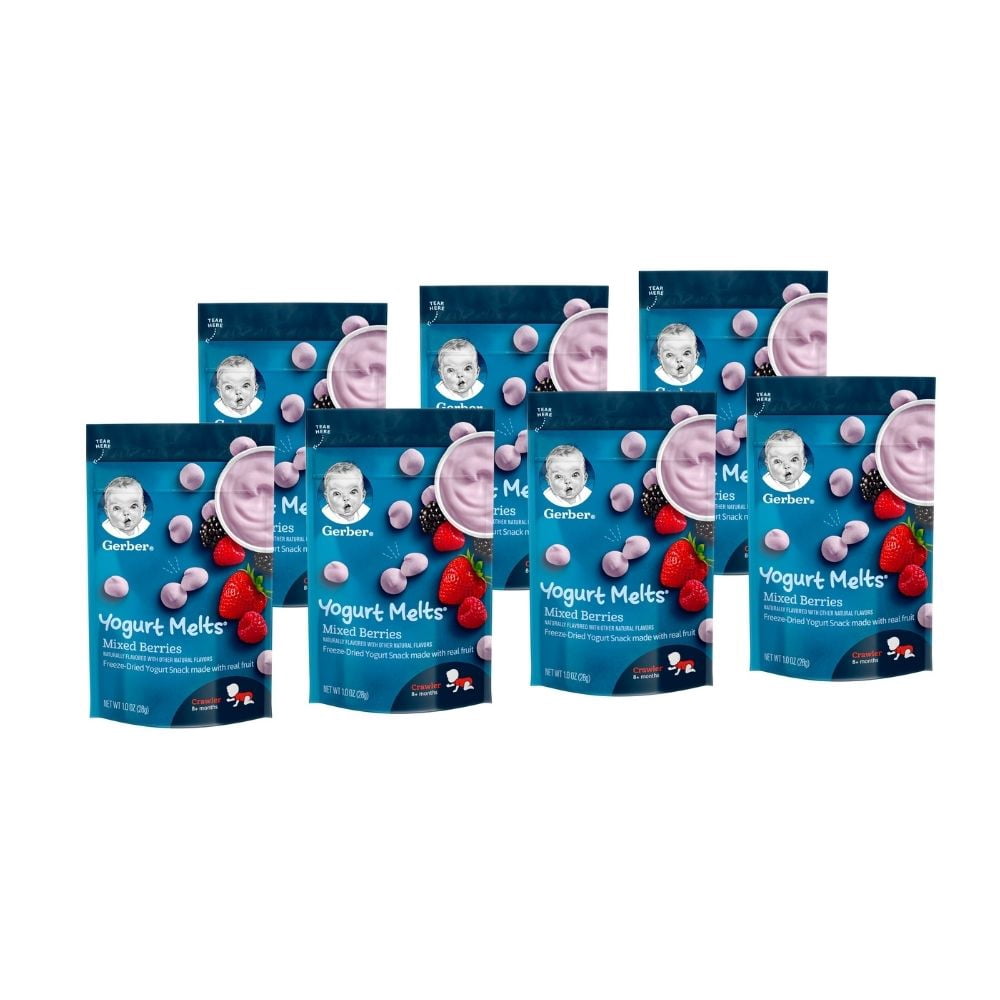 Gerber Yogurt Melts, Mixed Berries, 1 oz. (Pack of 7)