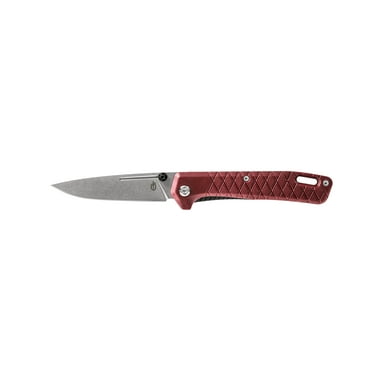Gerber Zilch Folding Knife, Drop Point Blade, Plain Edge, Drab Red