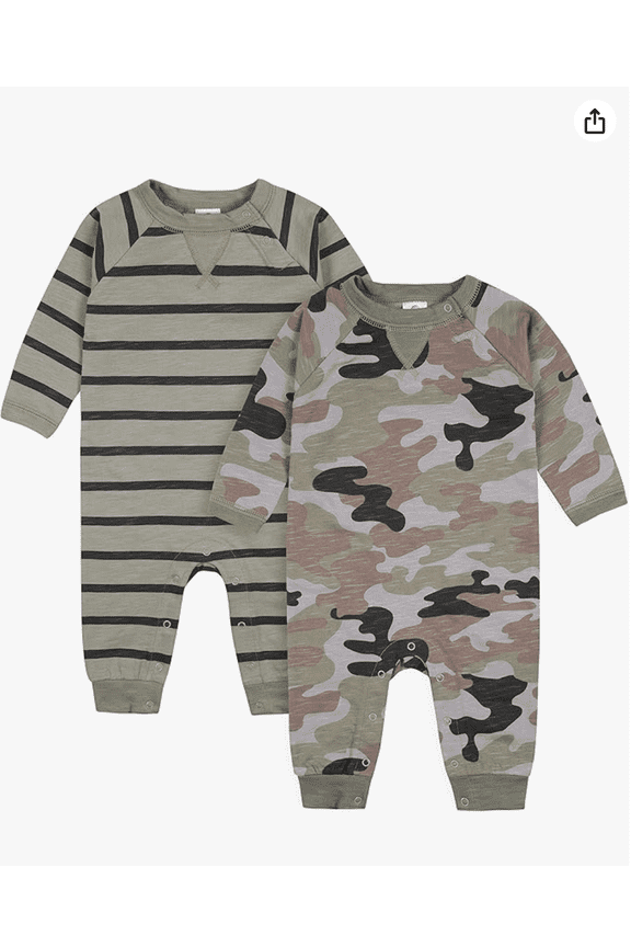 baby-boys 2-pack Long Leg Romper 0-3 Months