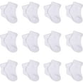 thumbnail image 1 of Gerber baby girls 12-pair Sock Bundle unisex hosiery, White, 0-3 Months US, 1 of 9
