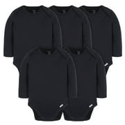Gerber by Onesies Brand Baby Gender Neutral Long Sleeve Bodysuits, 3-6 Months, 5 Pack