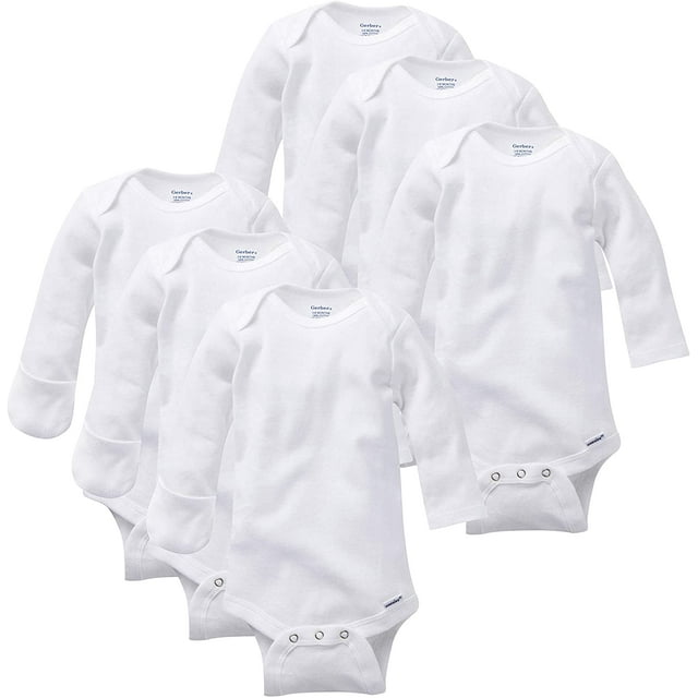 Gerber unisexbaby Multipack Longsleeve Onesies Bodysuit Mitten Cuff