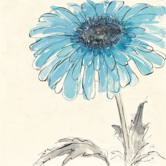 Gerbera Blue II Canvas Art - Chris Paschke (24 x 24)