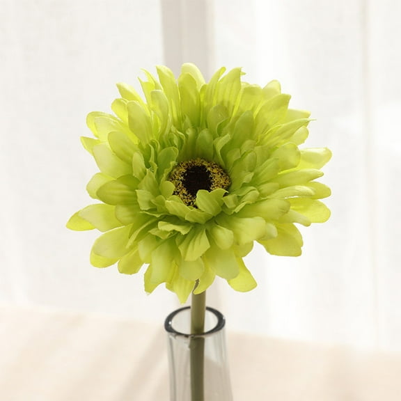 Gerbera Daisy Artificial Flowers – Real Touch Latex Silk Daisies Flowers Artificial, Long Stem Fake Flowers with Stems for Wedding Bouquets, Home Décor, or Daisy Centerpieces