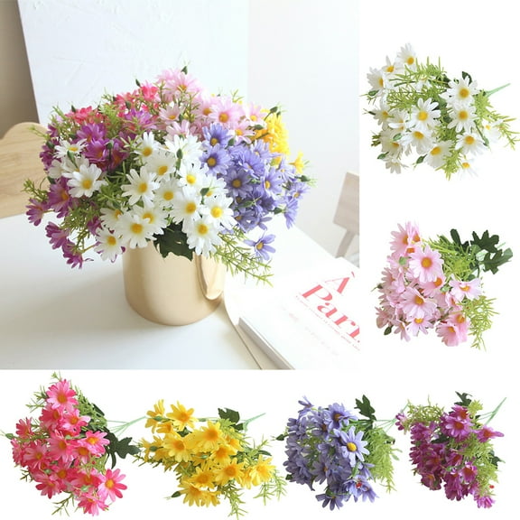 Gerbera Daisy,Artificial Flowers Silk Flowers Bouquets, Bride Bridesmaid Holding Flowers for Wedding Bouquet,Home Garden Party Wedding DIY Decoration