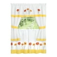 thumbnail image 1 of Gerbera Daisy Embellished Cottage Window Curtain Set - 58x24, 1 of 5