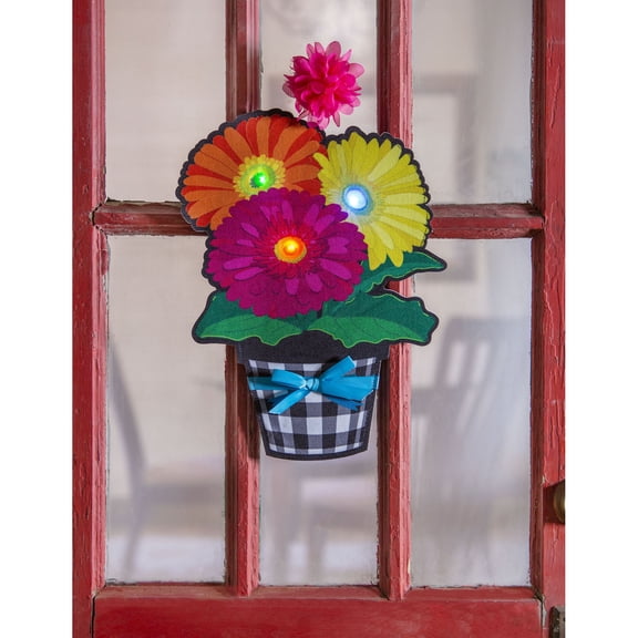 Gerbera Daisy Trio LED Window Dcor