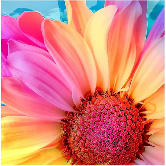 Gerbera Flower Puzzle for Adults 500 Pieces, Plant Puzzle Colorful Flowers Wooden Jigsaw Puzzles Adults Toy Decompress IQ Challenge Game Home Decor Children's Gifts