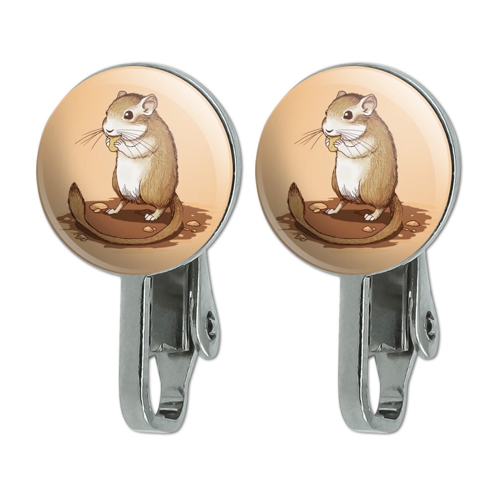 Gerbil Cute Rodent Pet Novelty Clip-On Stud Earrings - Walmart.com