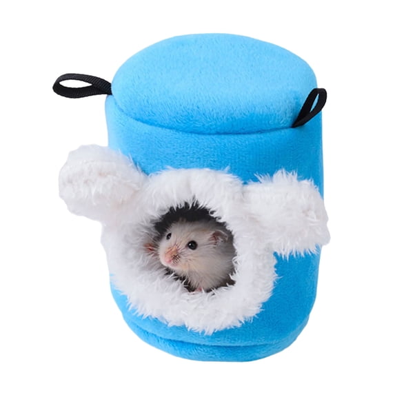 Image showcasing Gerbil Furry Shelter Soft Bed Plush Habitat Soft Bed for Hamster Cage ...