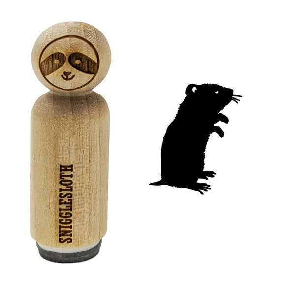 Gerbil Standing Profile Rubber Stamp for Scrapbooking Crafting Stamping - Large 1-1/4 Inch
