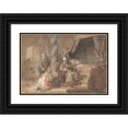thumbnail image 1 of Gerbrand van den Eeckhout 24x18 Black Ornate Framed Double Matted Museum Art Print Titled: David's Promise to Bathsheba (1642-43), 1 of 5
