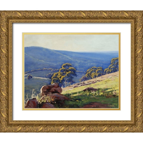 Gercken, Graham 14x12 Gold Ornate Wood Framed with Double Matting Museum Art Print Titled - Landscape Oil Painting