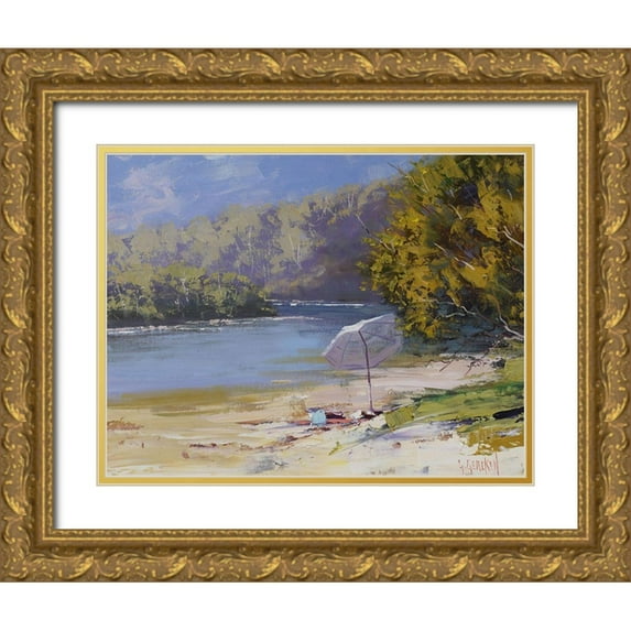Gercken, Graham 14x12 Gold Ornate Wood Framed with Double Matting Museum Art Print Titled - Patongs Summer
