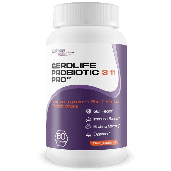 Gerdlife Probiotic 3 11 Pro - Our Best Probiotic Acid Reflux Relief Supplements - 11 Premium Probiotic Strains - Probiotic Support for Gut Health to Help Aid Natural Gerd Relief - Acid Reflux Pills