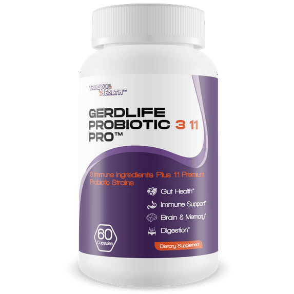 Gerdlife Probiotic 3 11 Pro - Our Best Probiotic Acid Reflux Relief Supplements - 11 Premium Probiotic Strains - Probiotic Support for Gut Health to Help Aid Natural Gerd Relief - Acid Reflux Pills