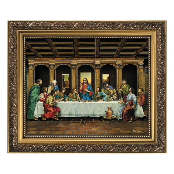 Gerffert 79-1007 the Last Supper Framed Print Multicolor Artwork ,11" W x 13" H