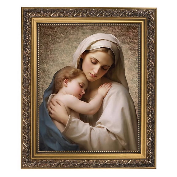 Gerffert 79-224 Madonna with Child Gold Tone Framed Print