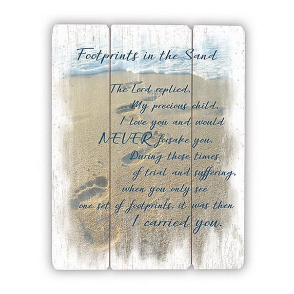 Gerffert D3363 Wood Pallet Sign - Footprints