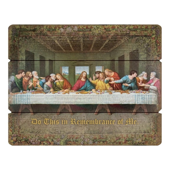 Gerffert F3520 Wood Pallet Sign - Last Supper