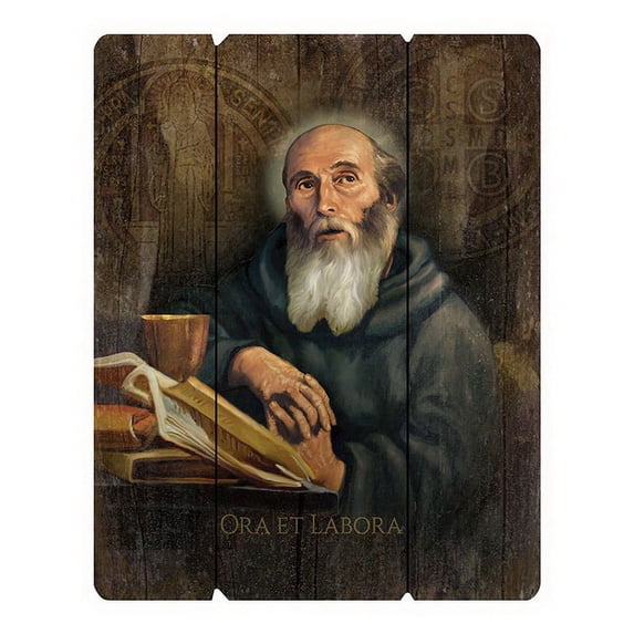 Gerffert G1097 Wood Pallet Sign - Saint Benedict