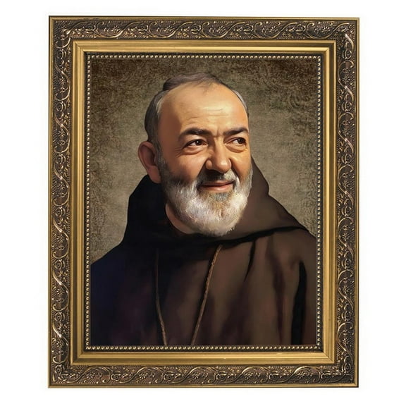 Gerffert Saint Padre Pio Gold Tone Framed Print