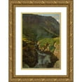 thumbnail image 1 of Gerhard Munthe 18x24 Gold Ornate Framed and Double Matted Museum Art Print Titled - The River Driving (1895), 1 of 4