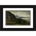thumbnail image 1 of Gerhard Munthe 24x16 Black Ornate Framed Double Matted Museum Art Print Titled: Landscape at Oylo in Mist (1879), 1 of 5
