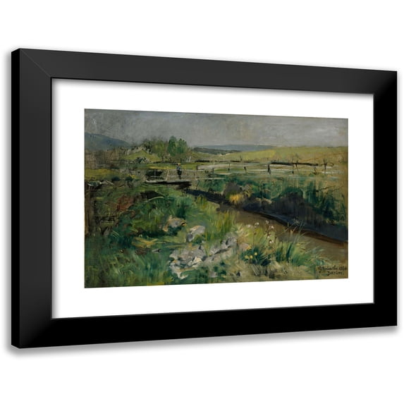 Gerhard Munthe 24x18 Black Modern Framed Museum Art Print Titled - View from Bærum (1886)