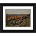 thumbnail image 1 of Gerhard Munthe 24x18 Black Ornate Framed Double Matted Museum Art Print Titled: View of Nevlunghavn (1880), 1 of 5
